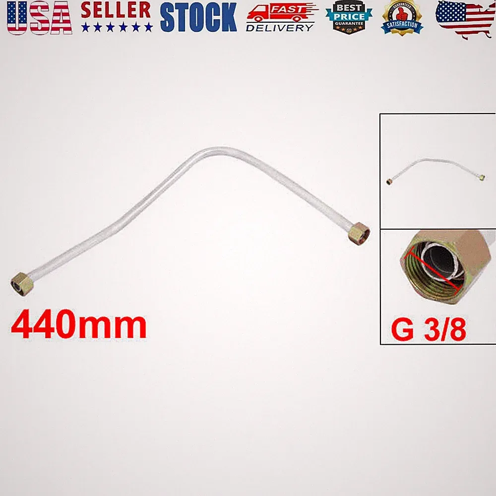 G3/8 17.13" Aluminum Air Compressor Exhaust Tube Replacement Silver Tone