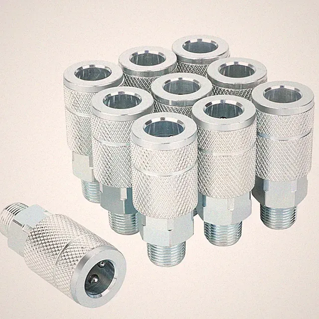 JOROY 3/8 Air Compressor Hose Fittings, Automotive MNPT COUPLER, Silver