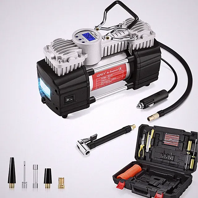 Portable Digital Air Compressor Pump 150 PSI 70L/min Double Cylinder 12V - 6X