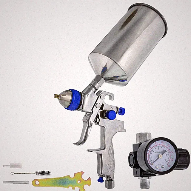 Professional HVLP Spray Gun 1.8mm - Gravity Feed Auto Paint Gun Kit for Basecoat