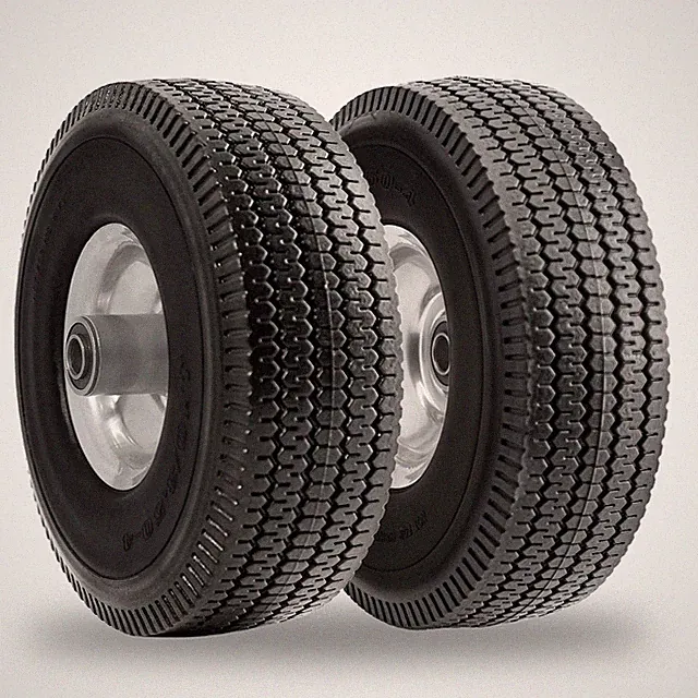RRQ 10 Inch Solid Polyurethane Tire 4.10/3.50-4 Tire, 10" 10 inches, Silver
