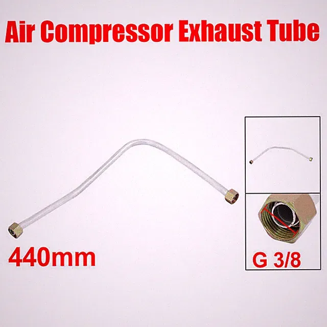 USA SELLER G3/8 17.13" Aluminum Air Compressor Exhaust Tube Replacement Silver