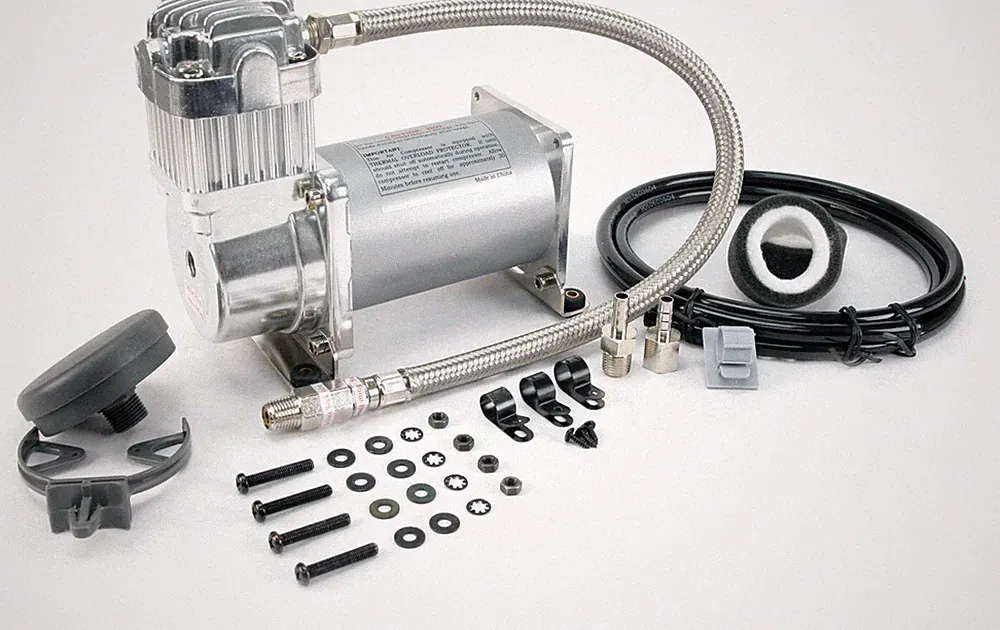 VIAIR 325C Silver Fast Fill Truck Mount Air Compressor for Train Horns - 150 PSI